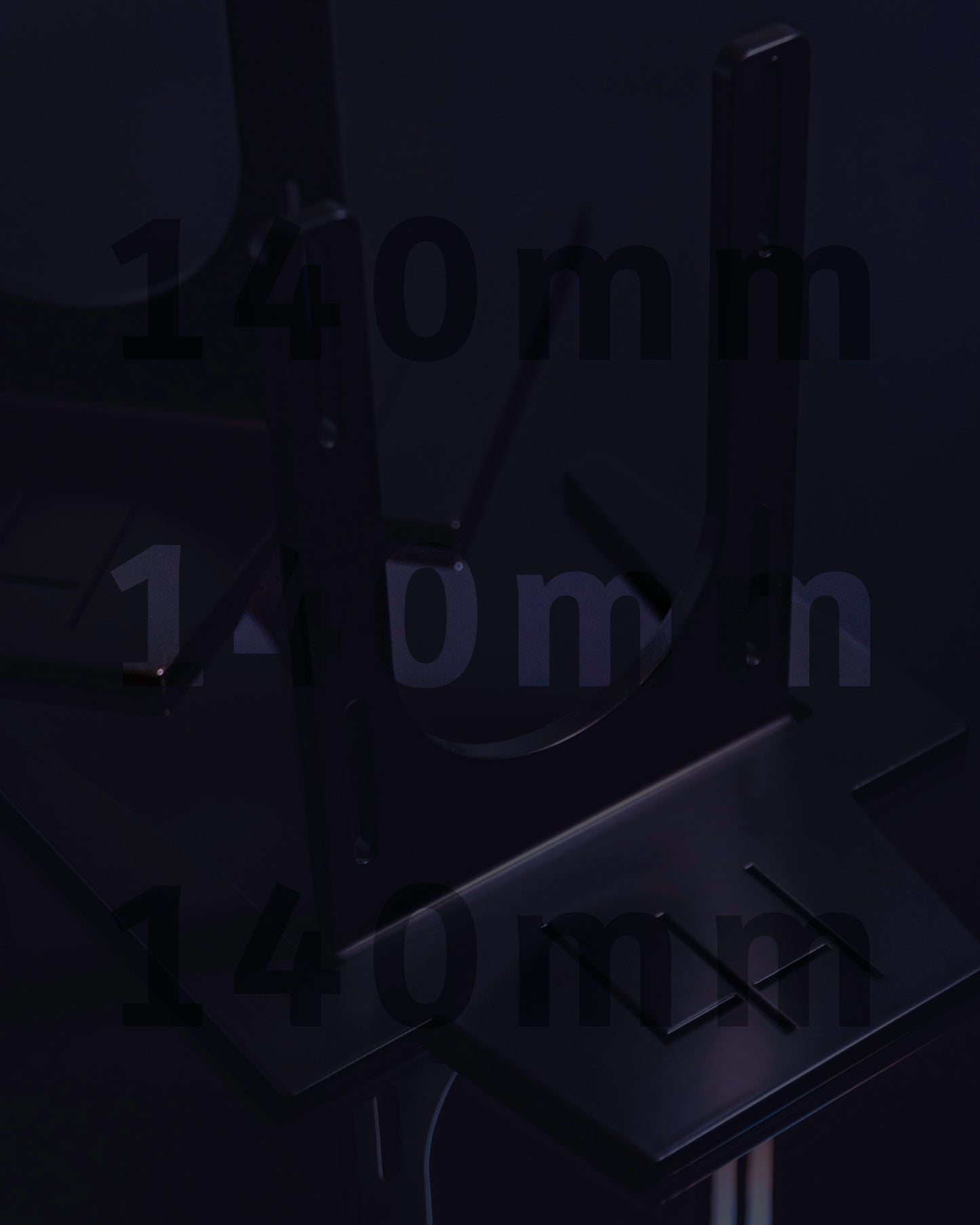 140mm EXT Universal Radiator Stand - 3/16" - Black Powdercoat
