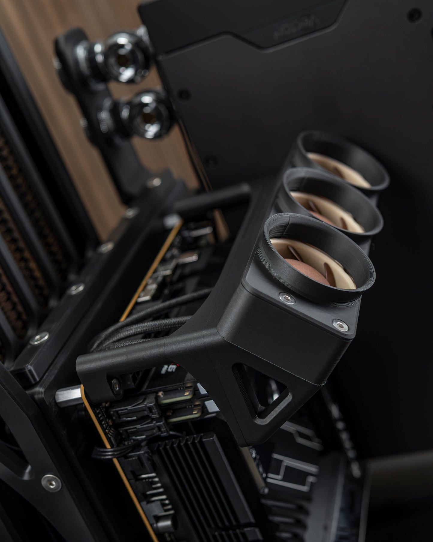 ITX OFST - Triple 40mm Fan Offset RAM Cooler STL