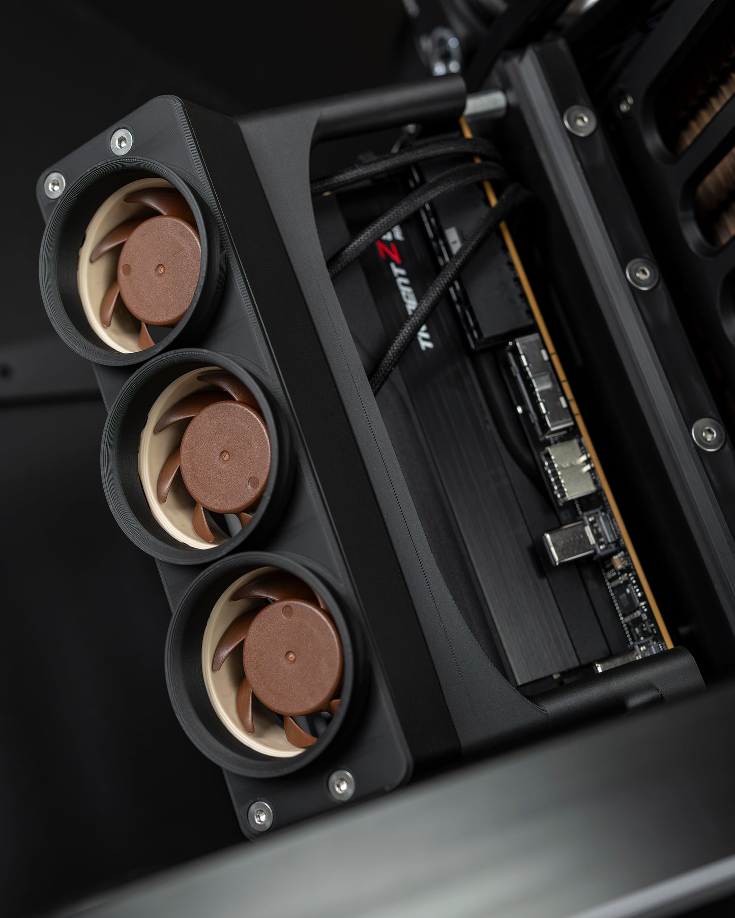 ITX OFST - Triple 40mm Fan Offset RAM Cooler STL