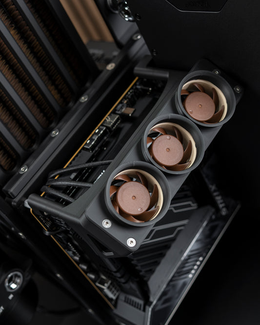 ITX OFST - Triple 40mm Fan Offset RAM Cooler STL