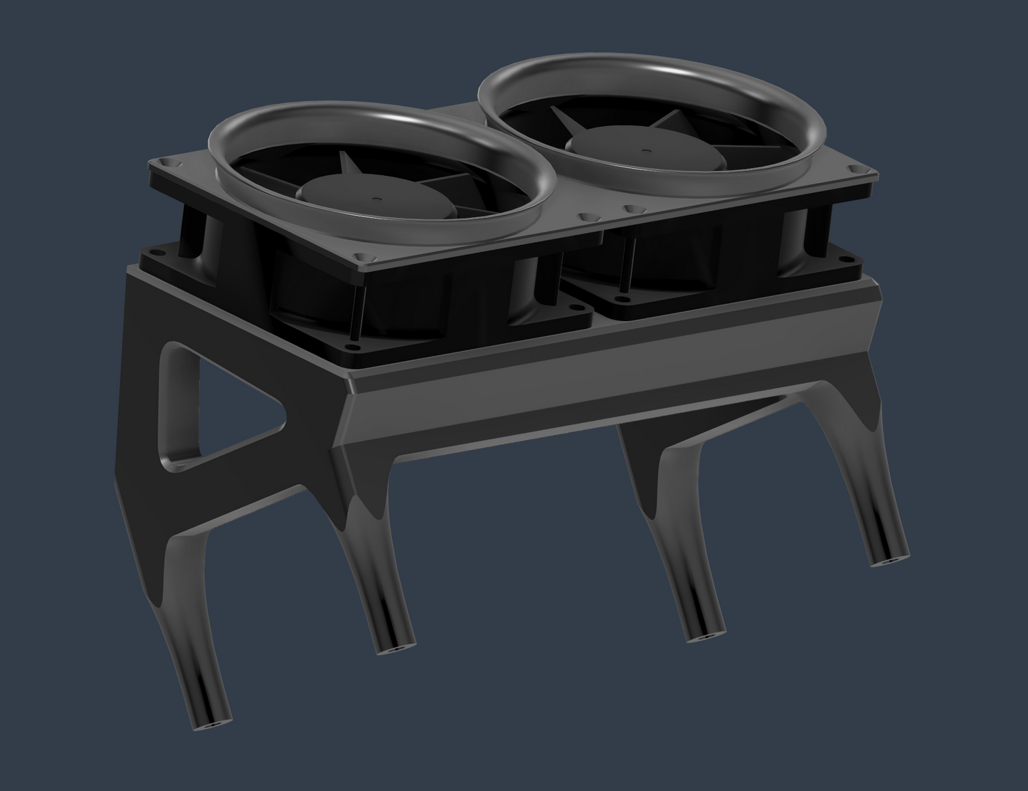 OFST - Dual 80mm Fan Offset RAM Cooler STL
