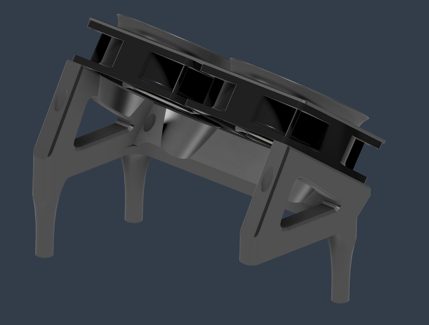 OFST - Dual 80mm Fan Offset RAM Cooler STL