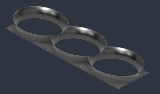 Triple 180mm Velocity Stack STL