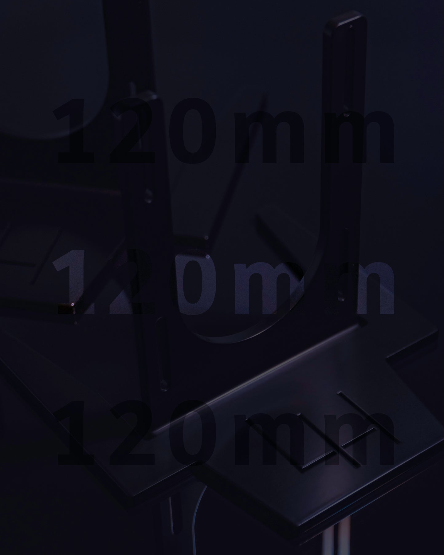 120mm EXT Universal Radiator Stand - 3/16" - Black Powdercoat
