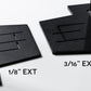 120mm EXT - 1/8" - Black Powdercoat